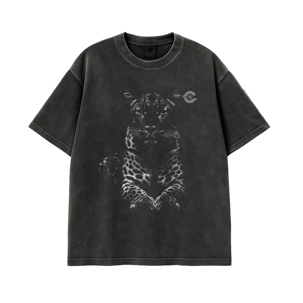 Vintage Leopard Print T-shirt: Retro Style Cotton Tee Manufacturer OEM & ODM Supplier