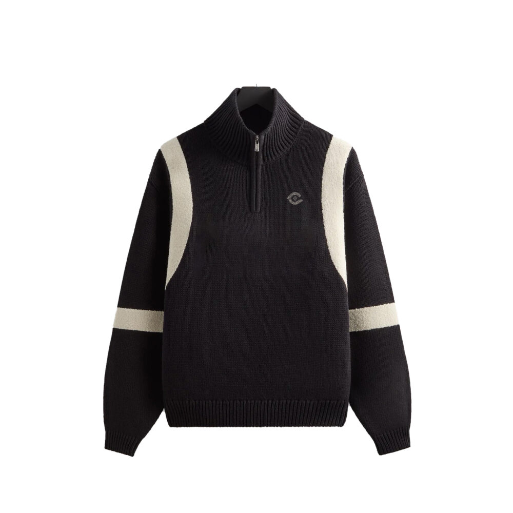 Racer Quarter Zip Sweater Black Exporter for USA, UK, and European Markets