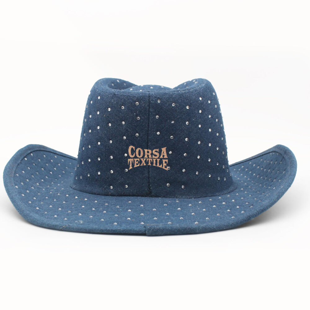 Western Cowboy Hat For Women Man Denim Wide Brim