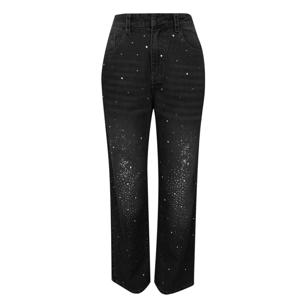 Rhinestone Denim Jeans Casual Glitter Pant Exporter for USA, UK, and European Markets