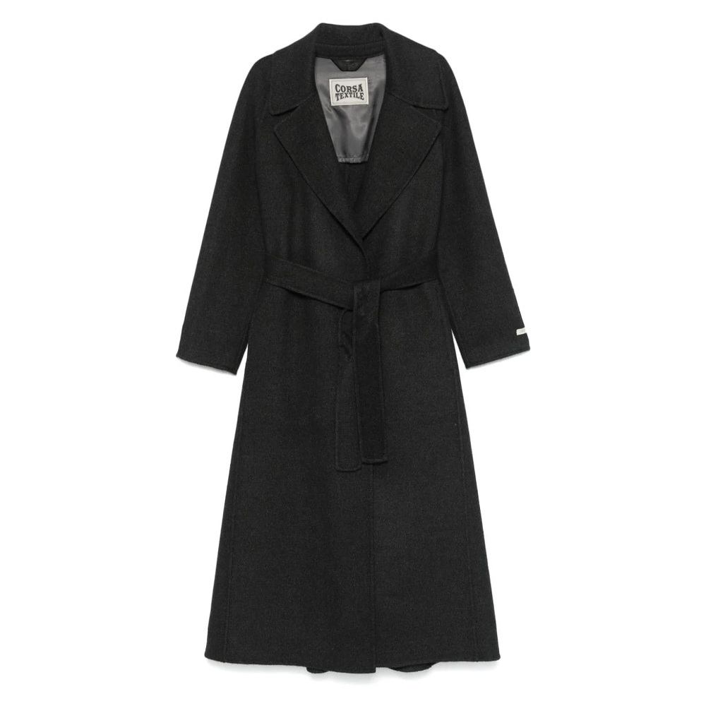 London Women's Black Belted Coats long coats High Quality Winter & Fashion Coats for Men & Women