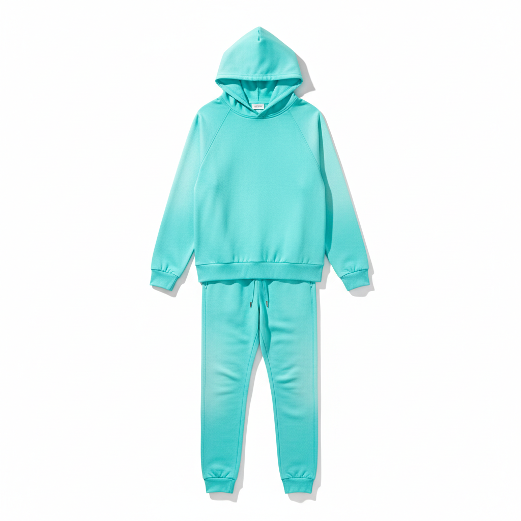 Essentials Aqua Green Comfort Fleece Tracksuit