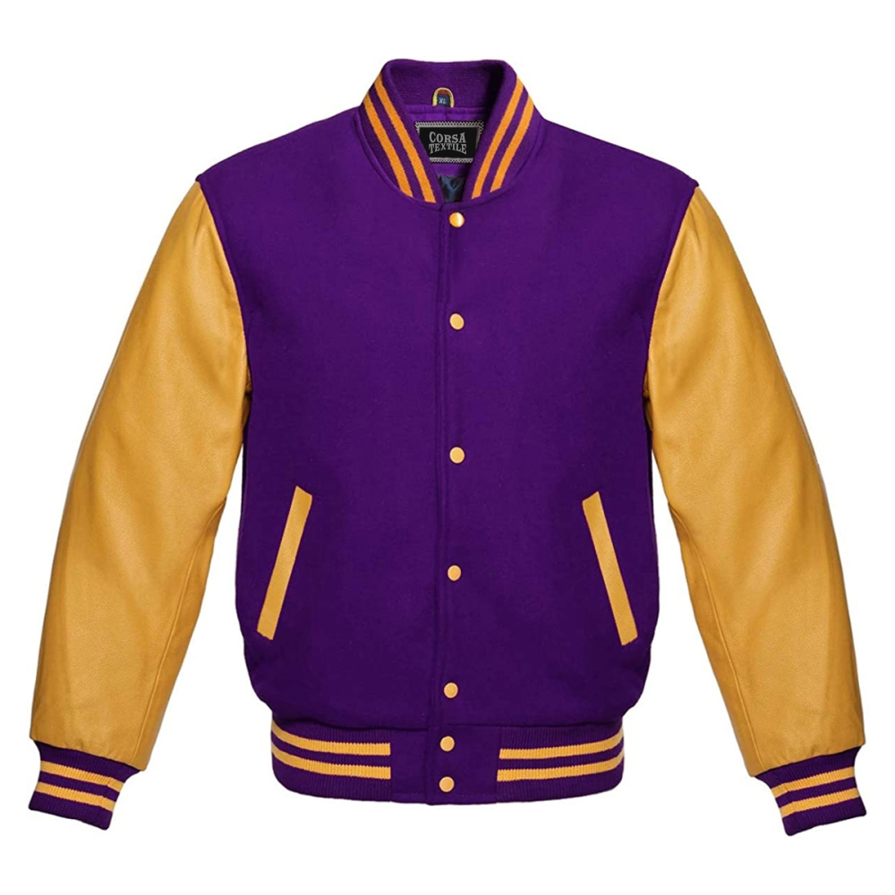 Premium Varsity Jacket with Wool Body & Leather Sleeves